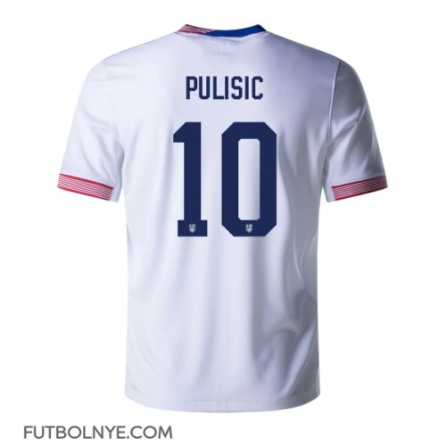 Camiseta Estados Unidos Christian Pulisic #10 Primera Equipación Copa America 2024 manga corta